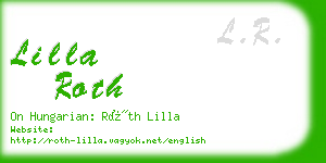 lilla roth business card